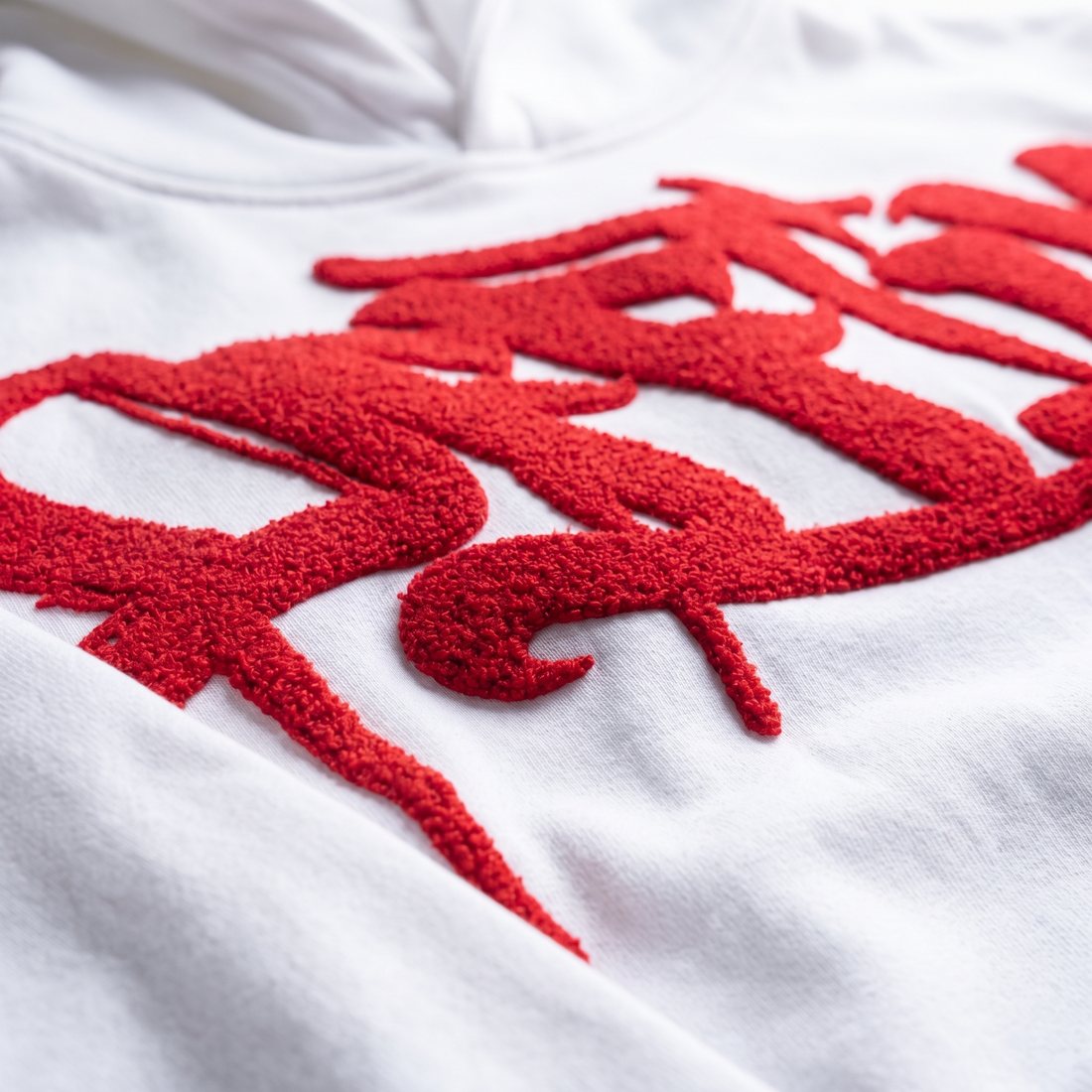 OFFTIK™ Signature Hoodie White/Red product image, image 2