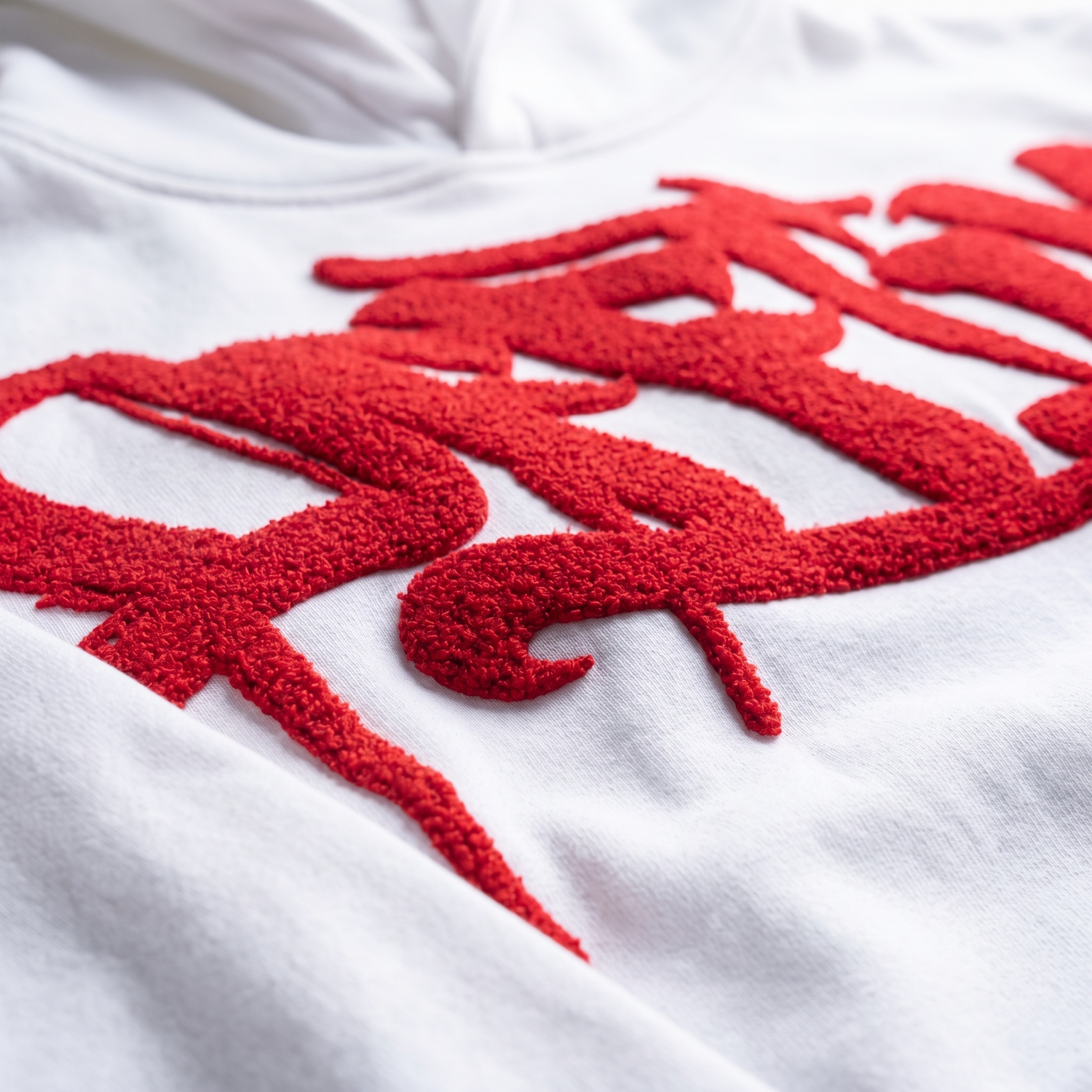 Signature Hoodie White/Red