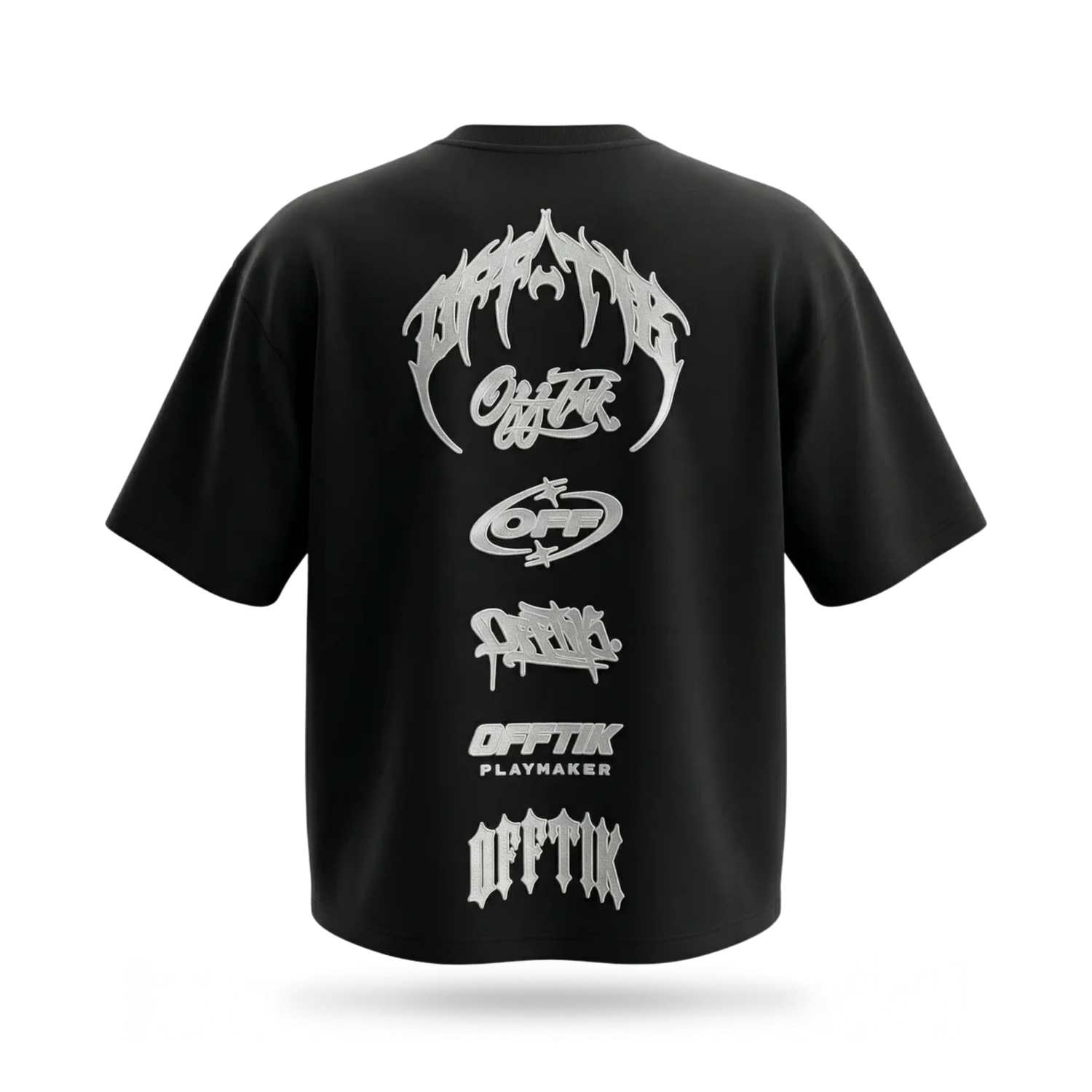 Viper Script Oversized Tee Black/Pink