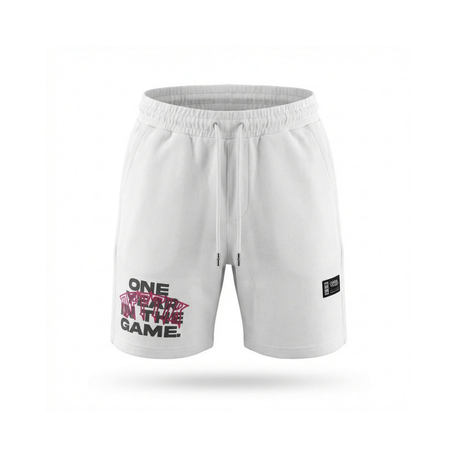 1 Year Anniversary Shorts White/Pink