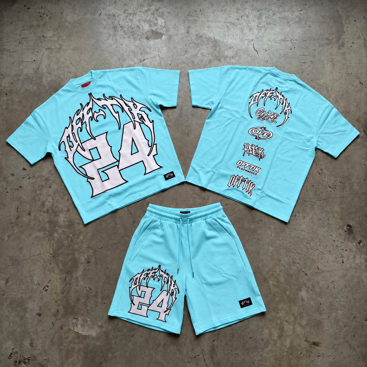 Viper Oversized Tee Aqua/White, image 4