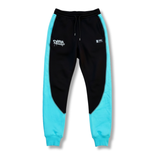2-Tone Trackies Black/Aqua