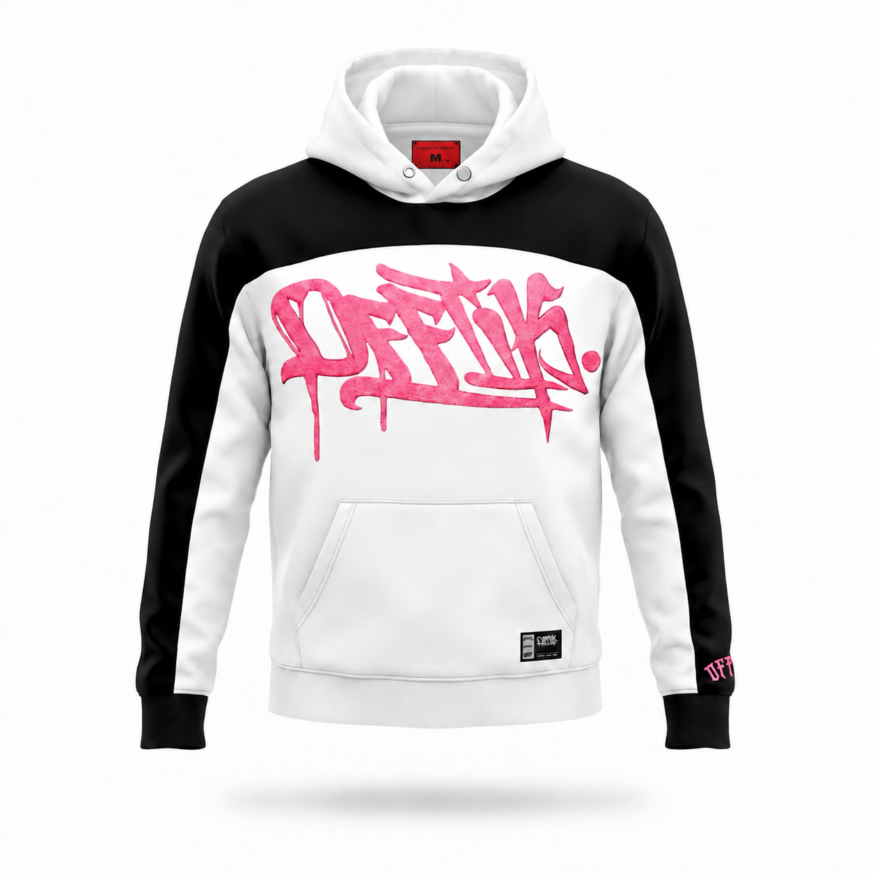 Two-Tone Hoodie White/Pink