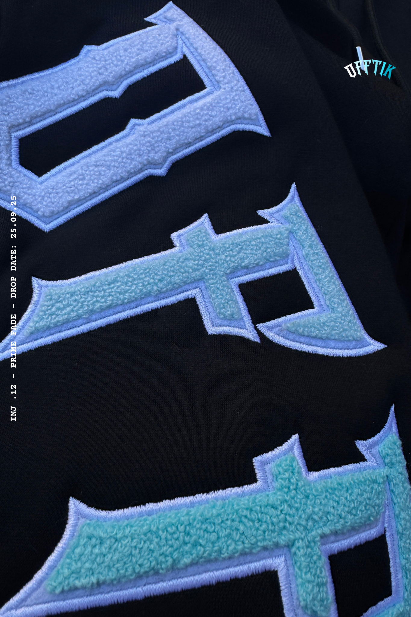 Prime Fade Hoodie Black/Aqua