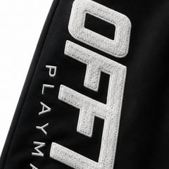 Black sleeve with white textured 'OFFTIK PLAYMAKER' branding on a white background