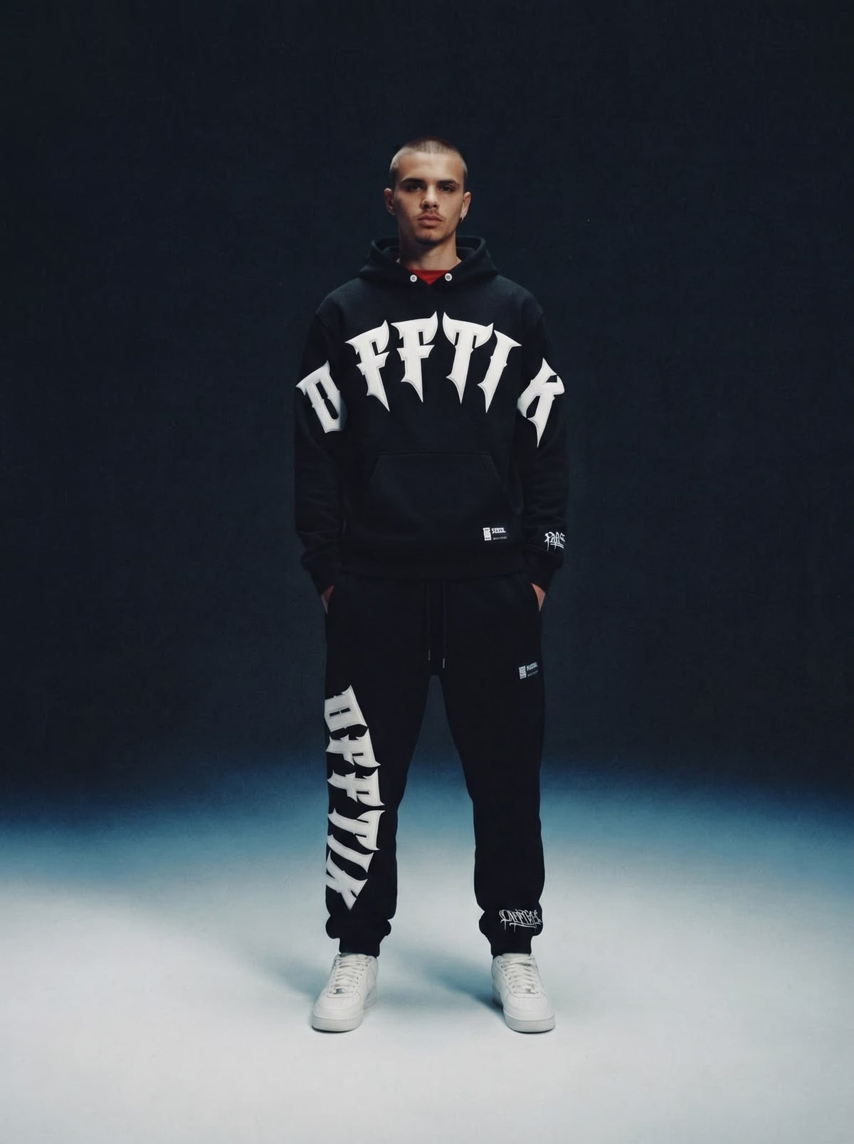 OFFTIK™ Prime Hoodie Black/White product image, image 2