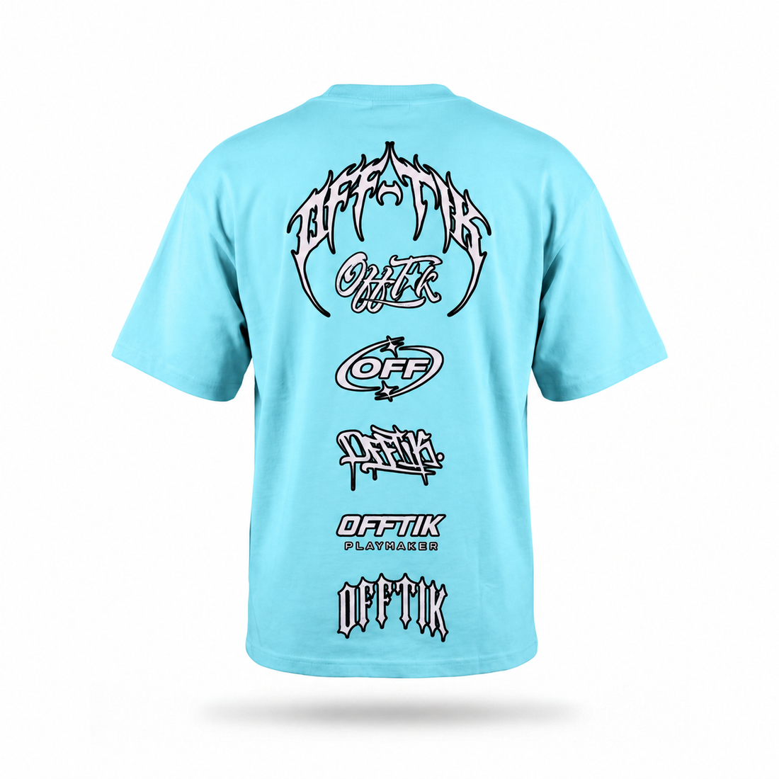 Viper Oversized Tee Aqua/White, image 3