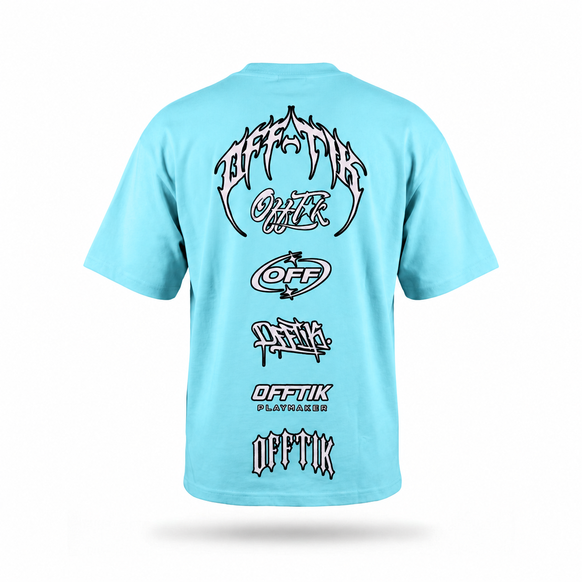 Viper Oversized Tee Aqua/White, image 3