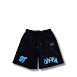 Oversized Shorts Black/Aqua