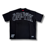 Oversized Script Tee Black/White