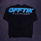 Playmaker Crewneck - Black/Aqua