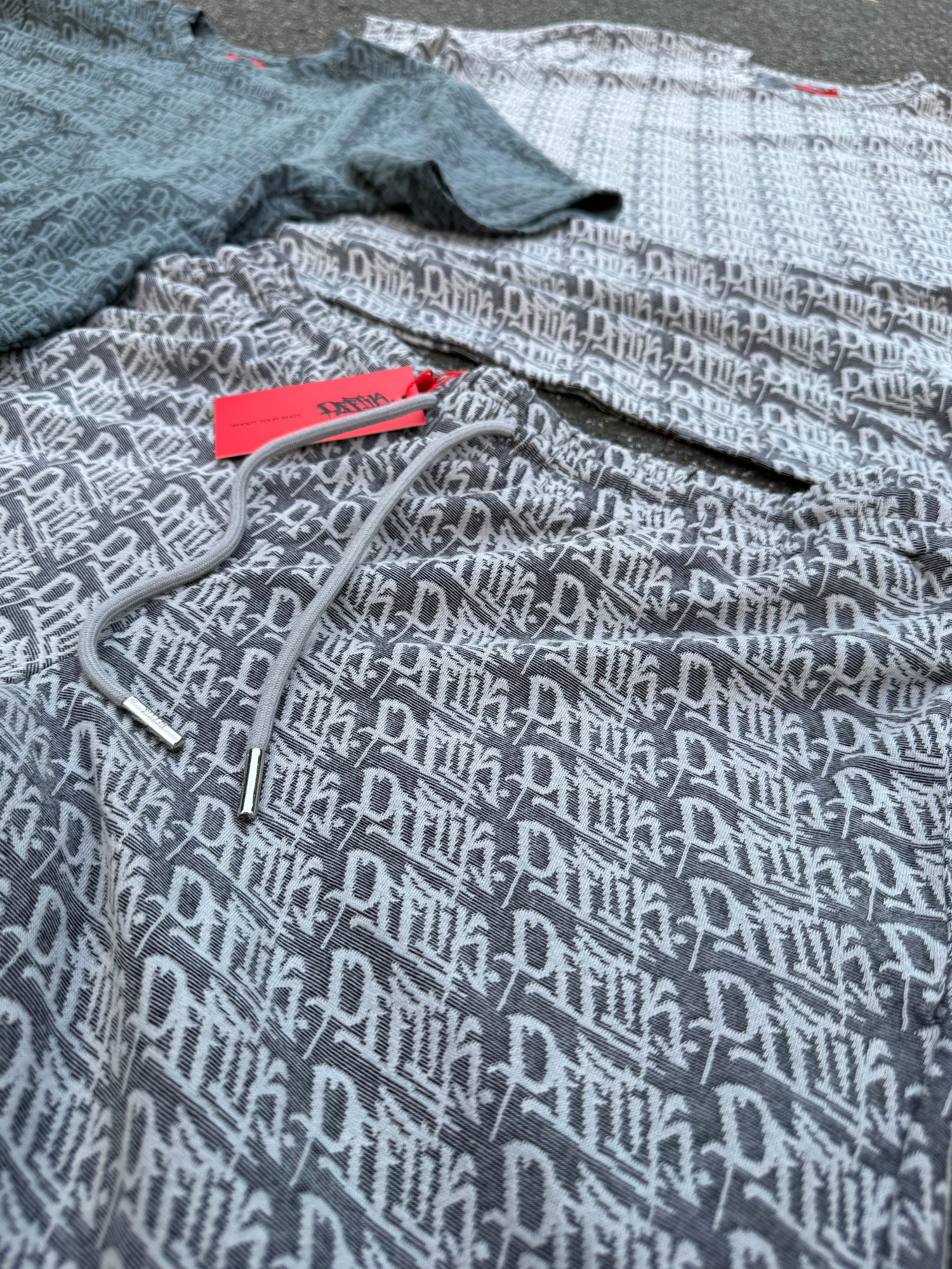 Monogram Shorts Grey