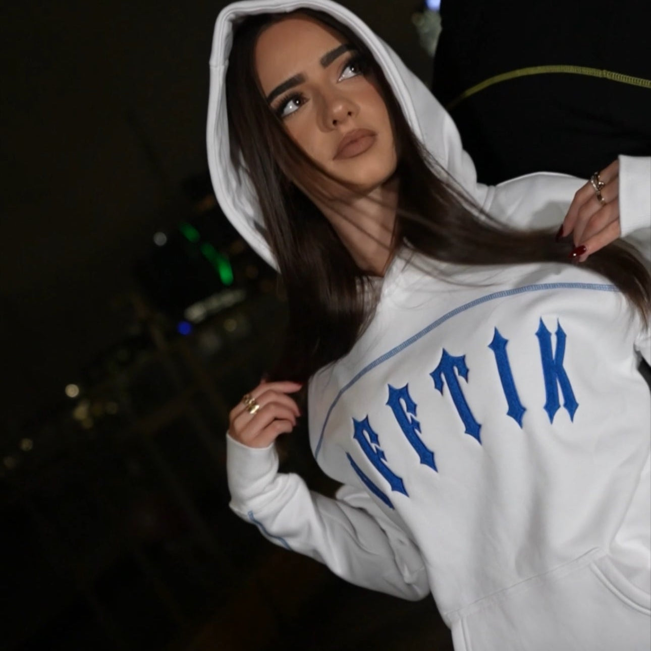 Iron Gate Hoodie White/Blue