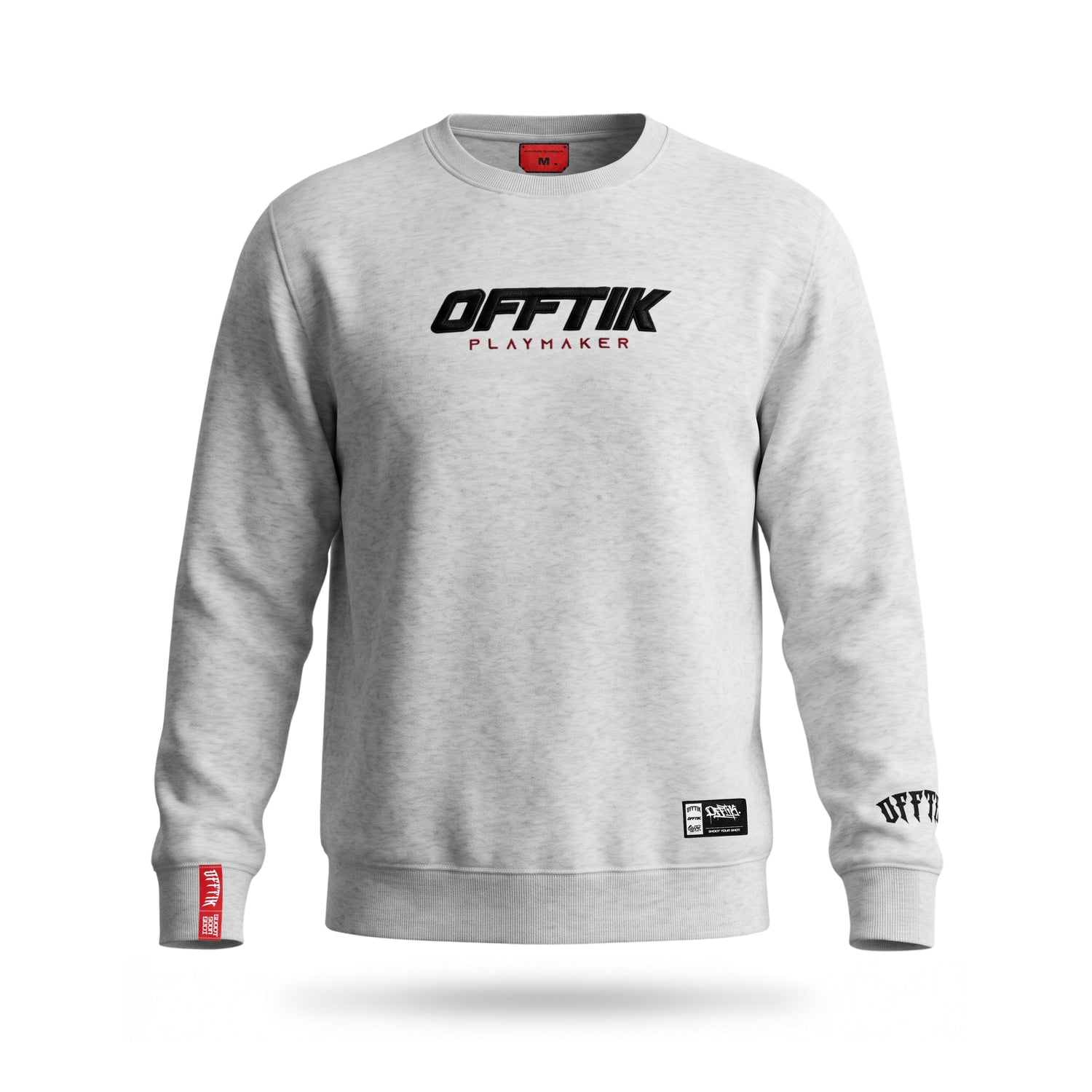 Playmaker Crewneck Light Grey/Black