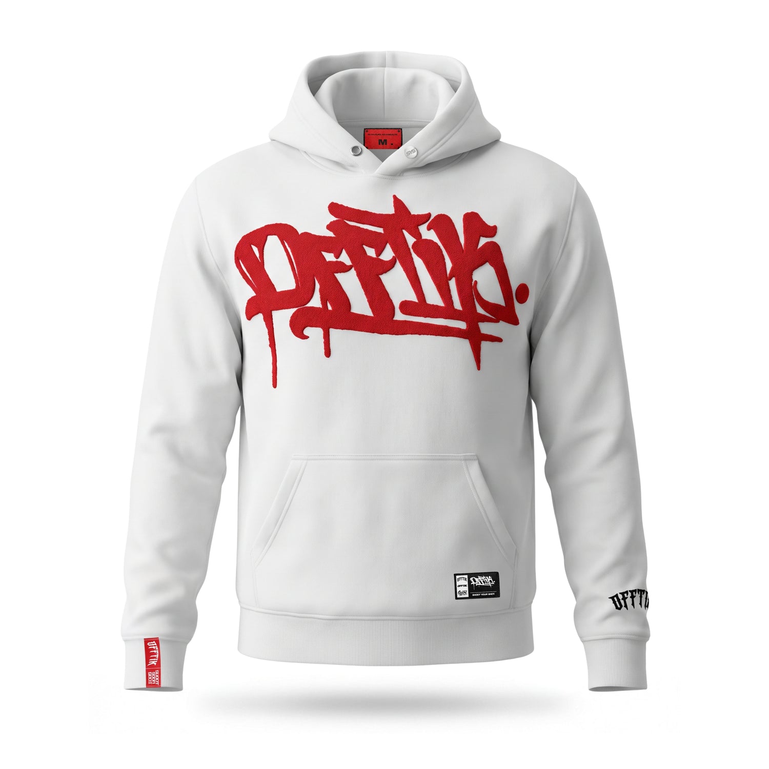 Signature Hoodie White/Red