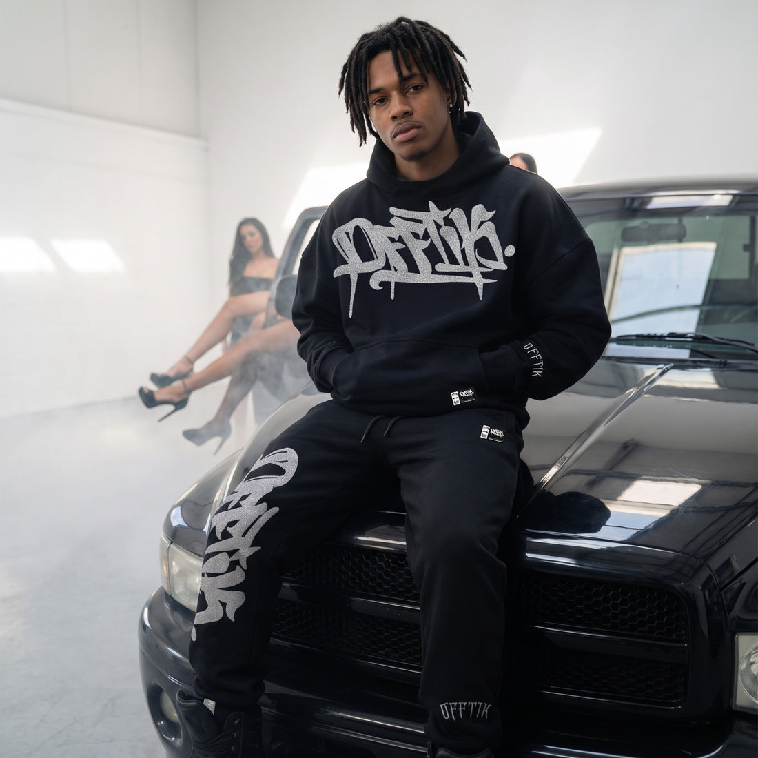 OFFTIK™ Signature Hoodie Black/Grey product image, image 3