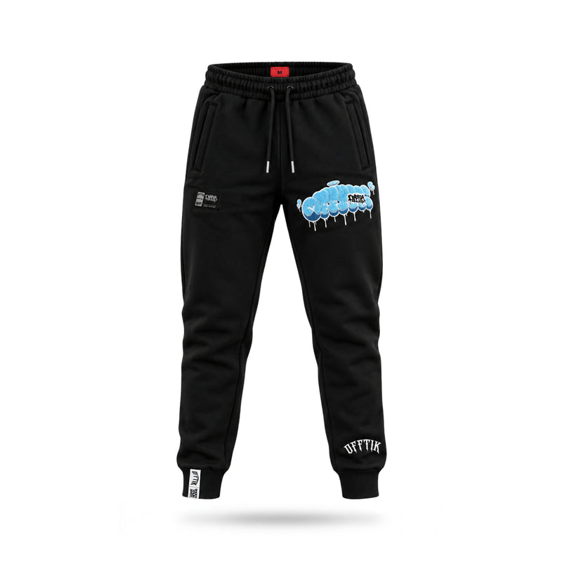 Throwy Trackies Black/Blue