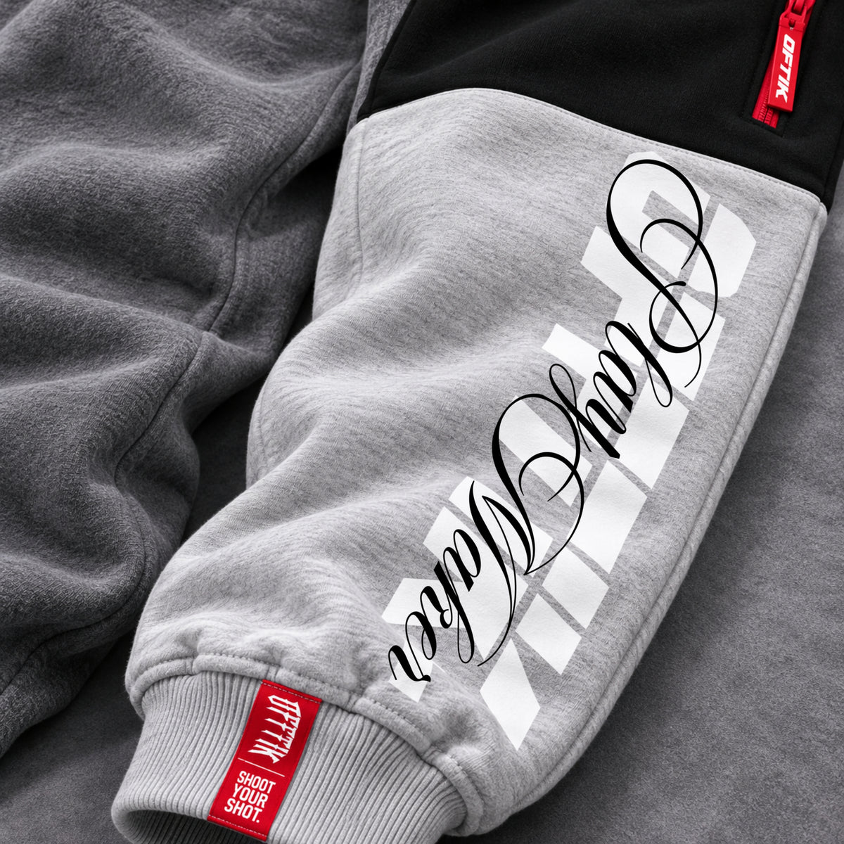 3-Panel Trackies Black/Grey