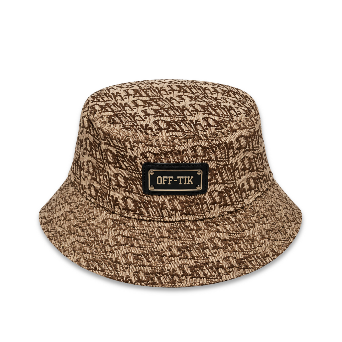 Monogram Bucket Hat Latte