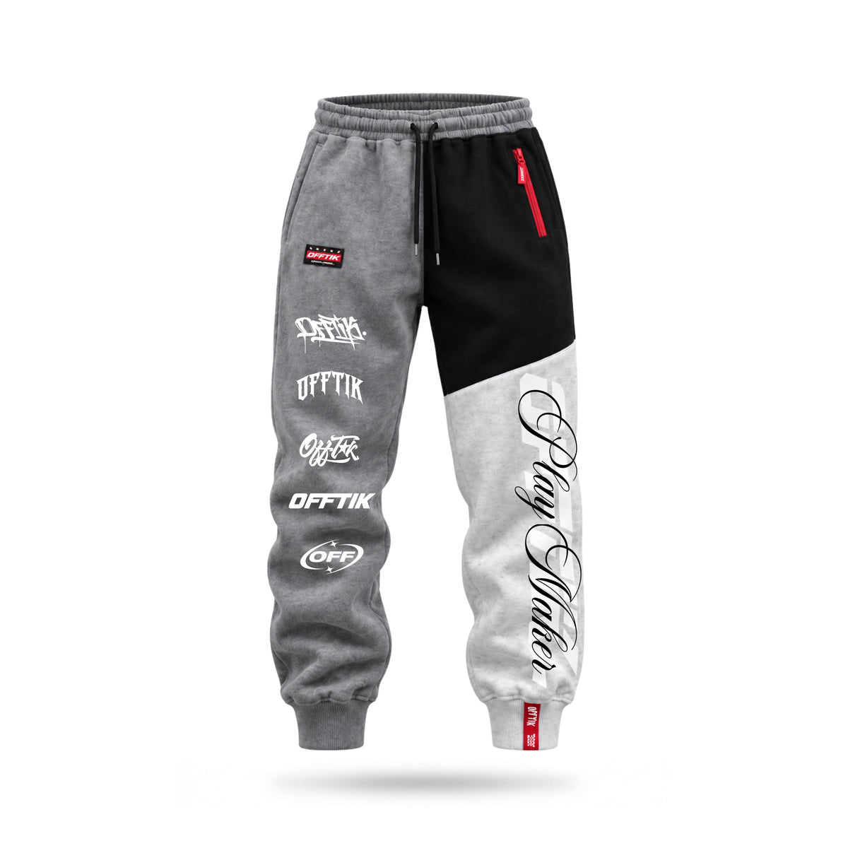3-Panel Trackies Black/Grey