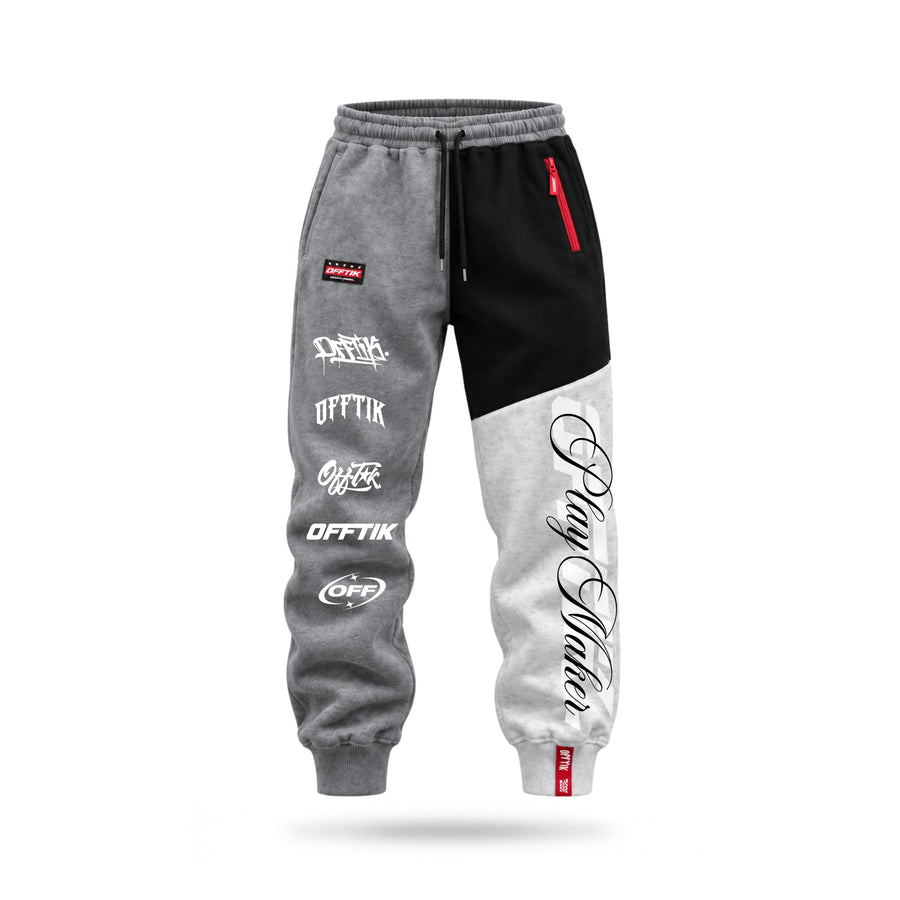 3-Panel Trackies Black/Grey