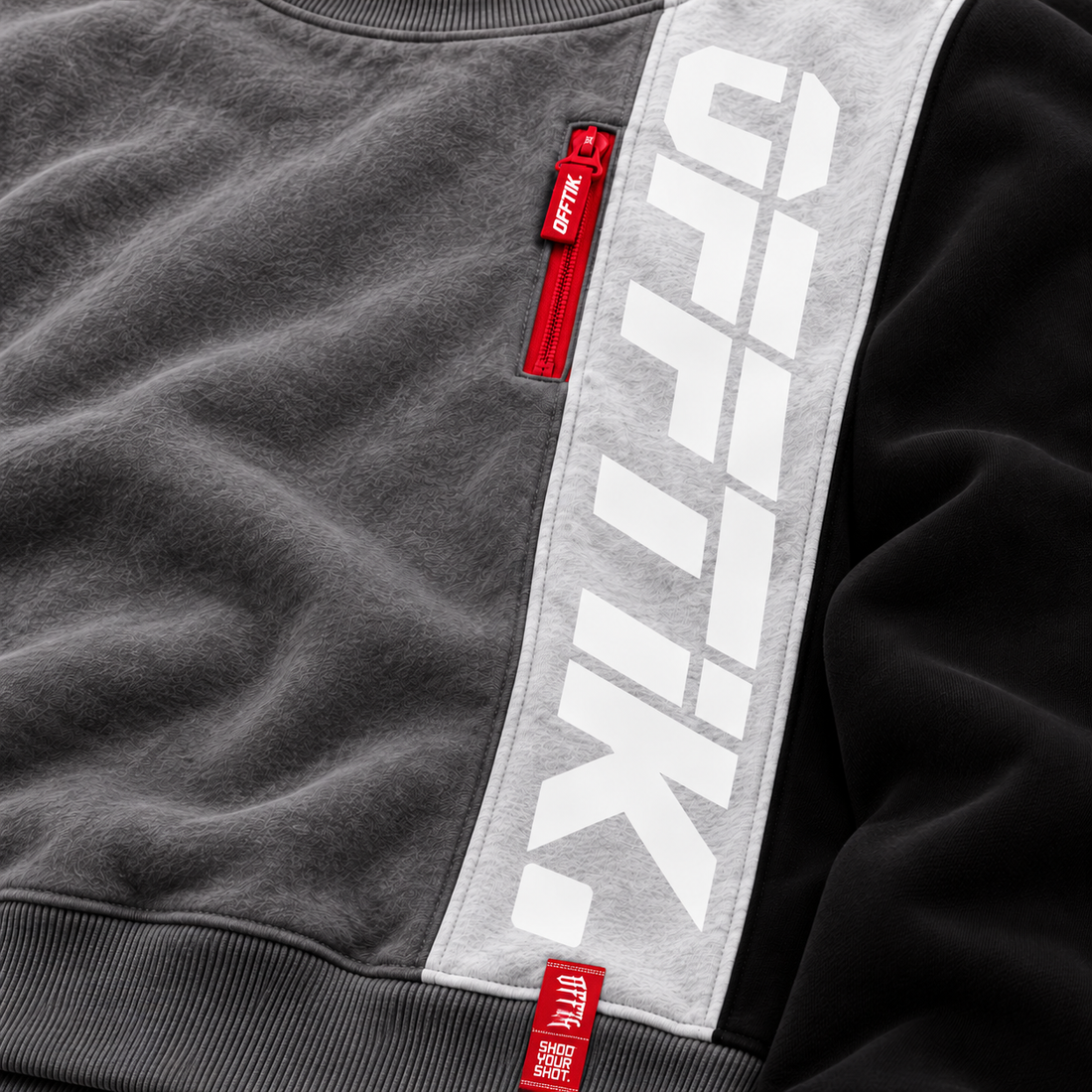 3-Panel Crewneck Black/Grey, image 2