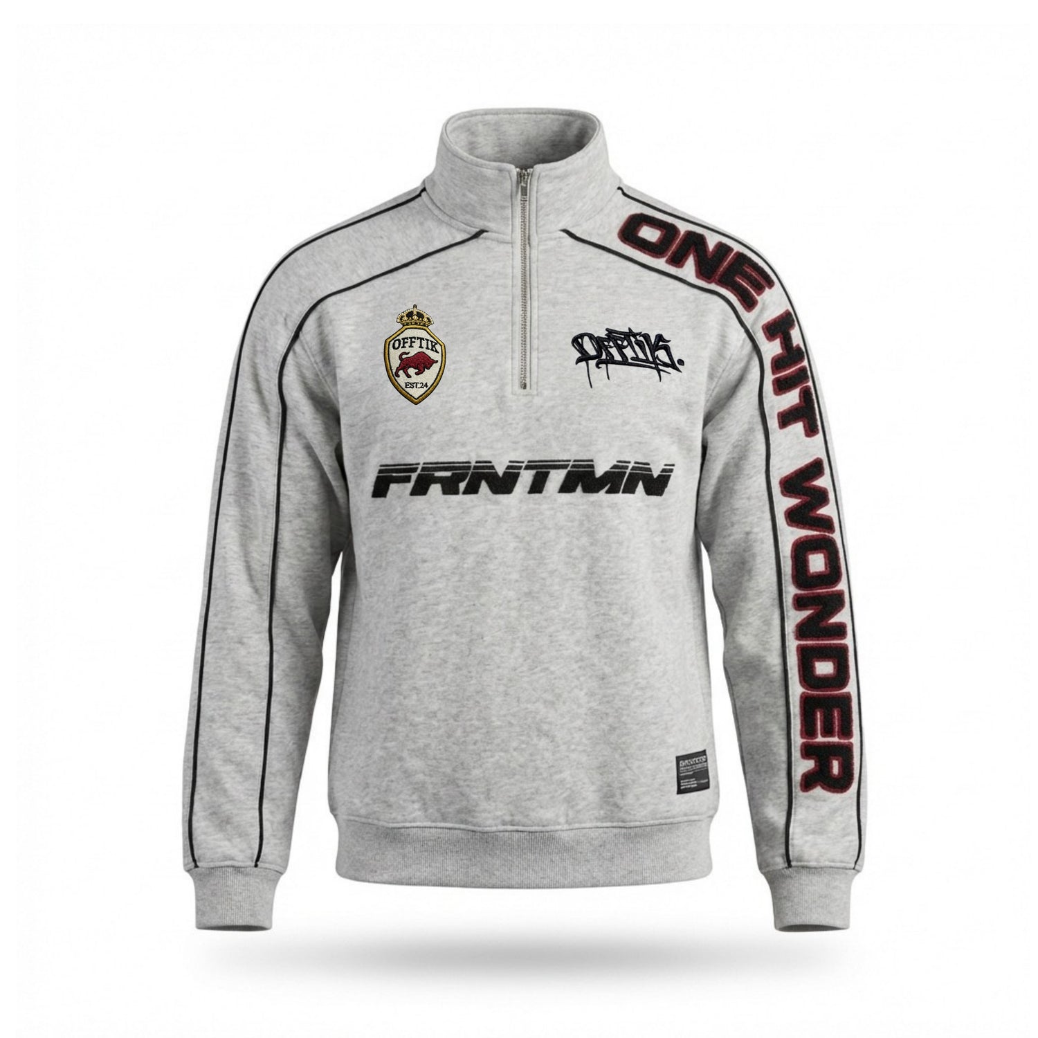 Frontman Quarter Zip Grey/Black