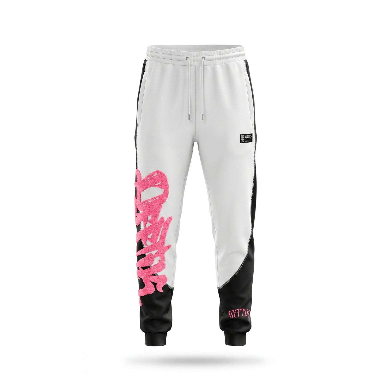 Two-Tone Trackies White/Pink