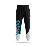 Two-Tone Trackies Black/Aqua
