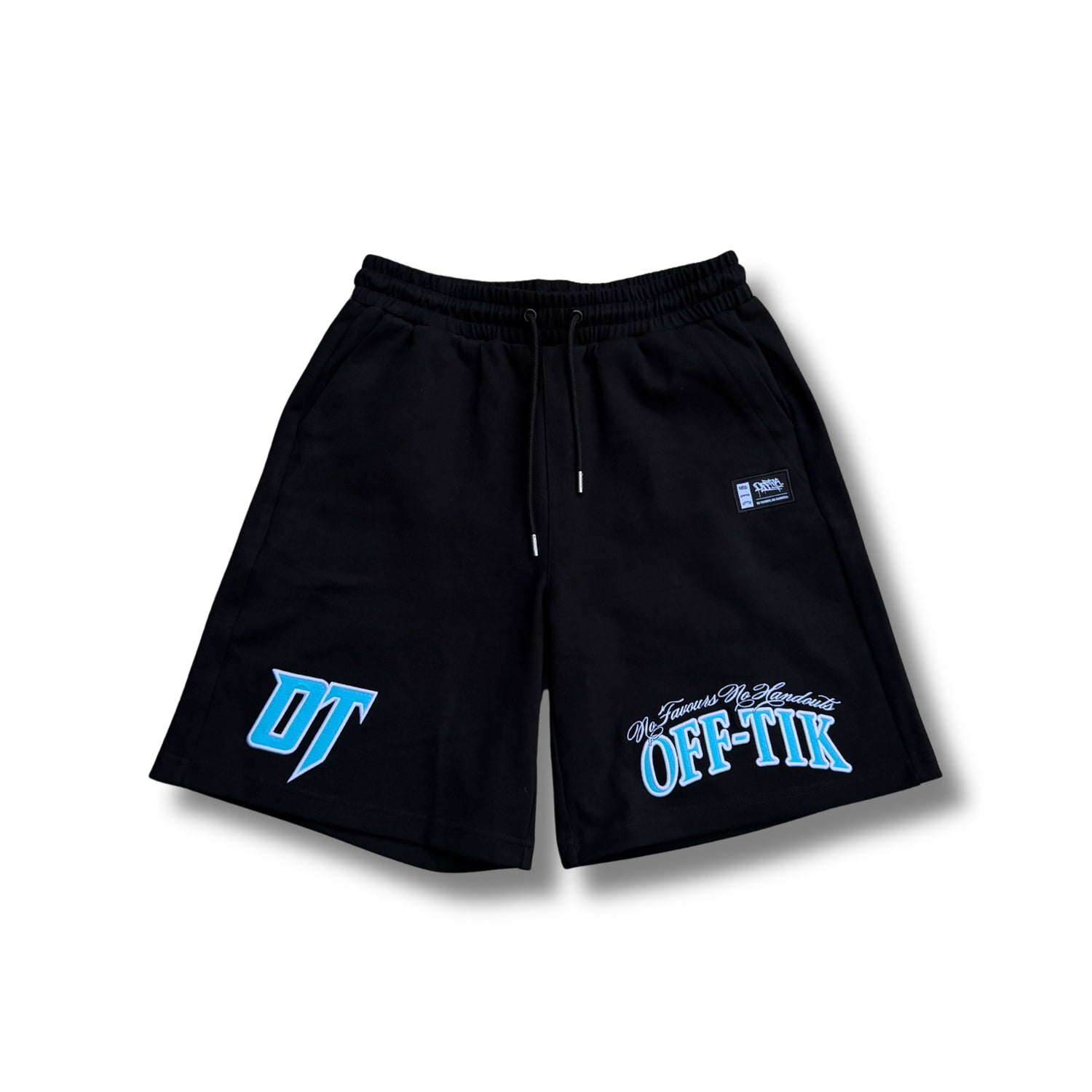 Oversized Shorts Black/Aqua
