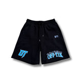 Oversized Shorts Black/Aqua