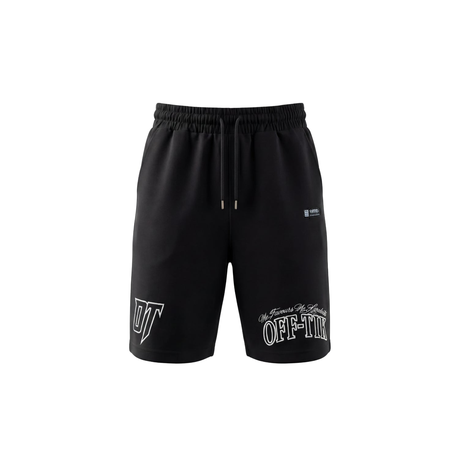 Oversized Script Shorts Black/White