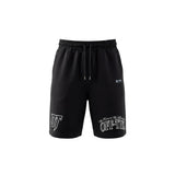 Oversized Script Shorts Black/White