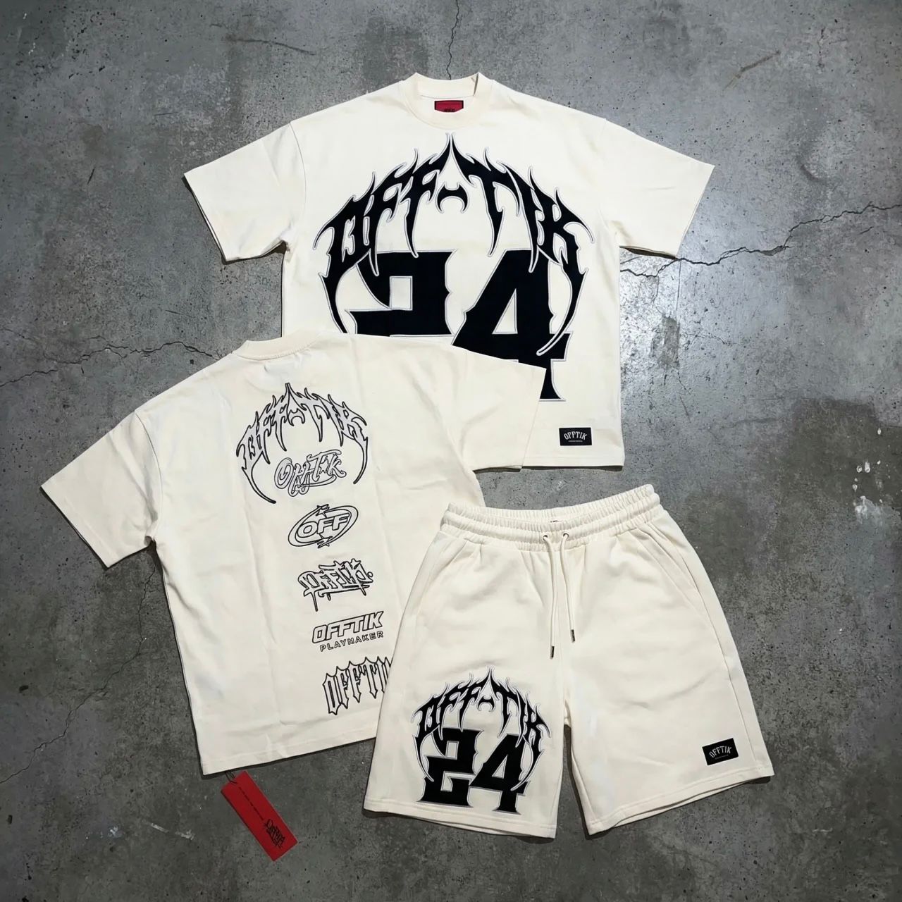 Viper Script Oversized Tee Cream/Black