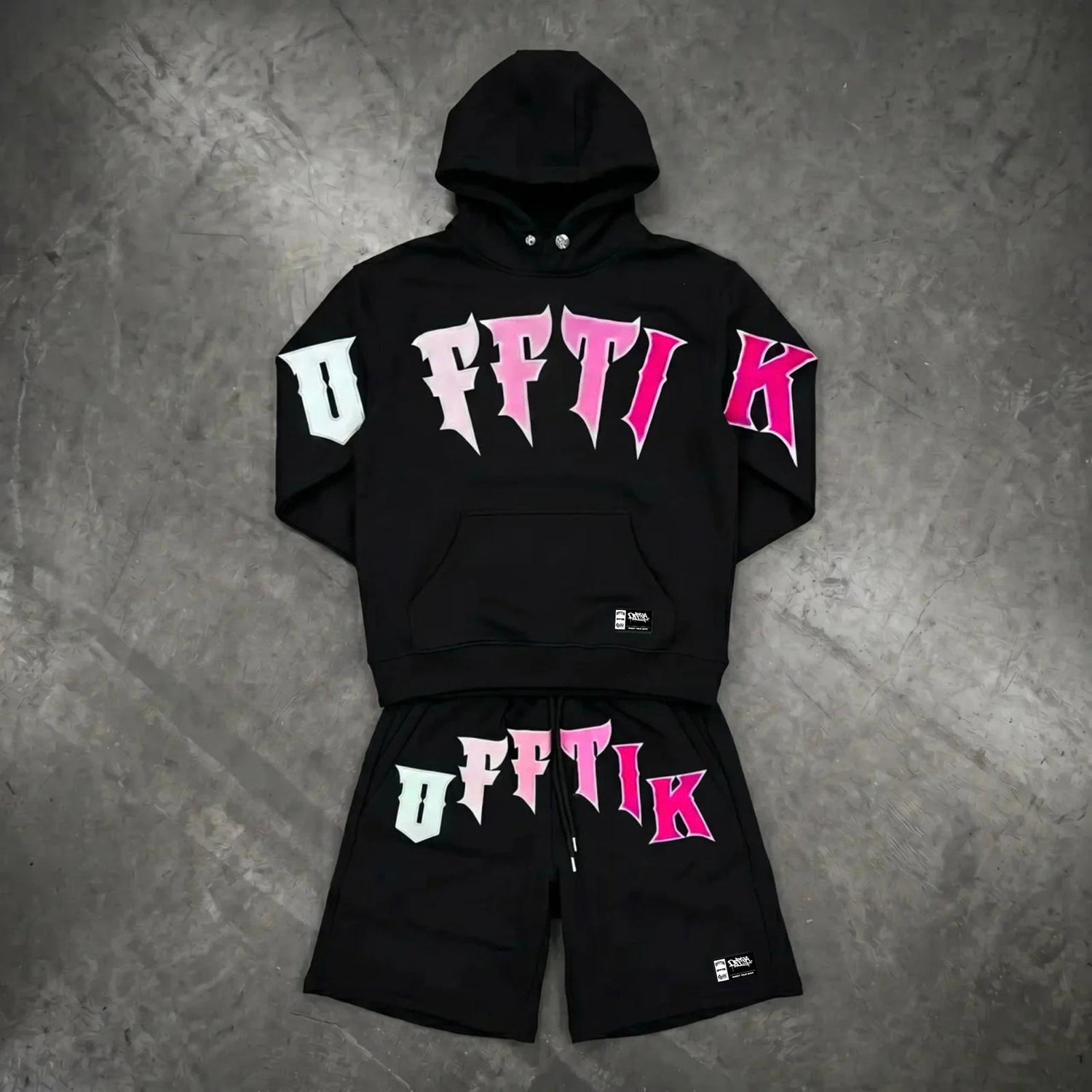 Oversized Shorts Prime Fade Black/Pink