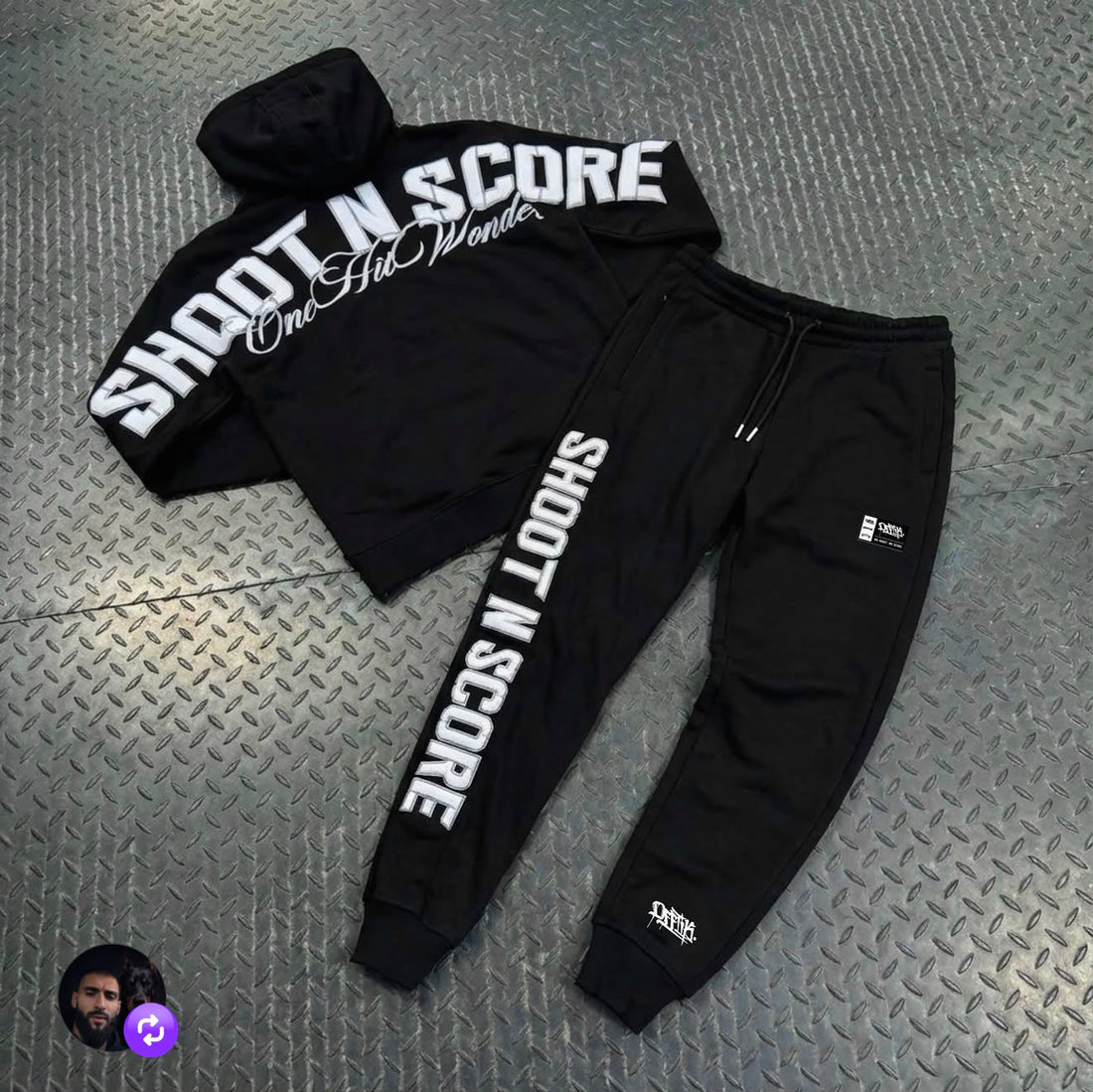 Shoot 'N' Score Trackies Black/White, image 7