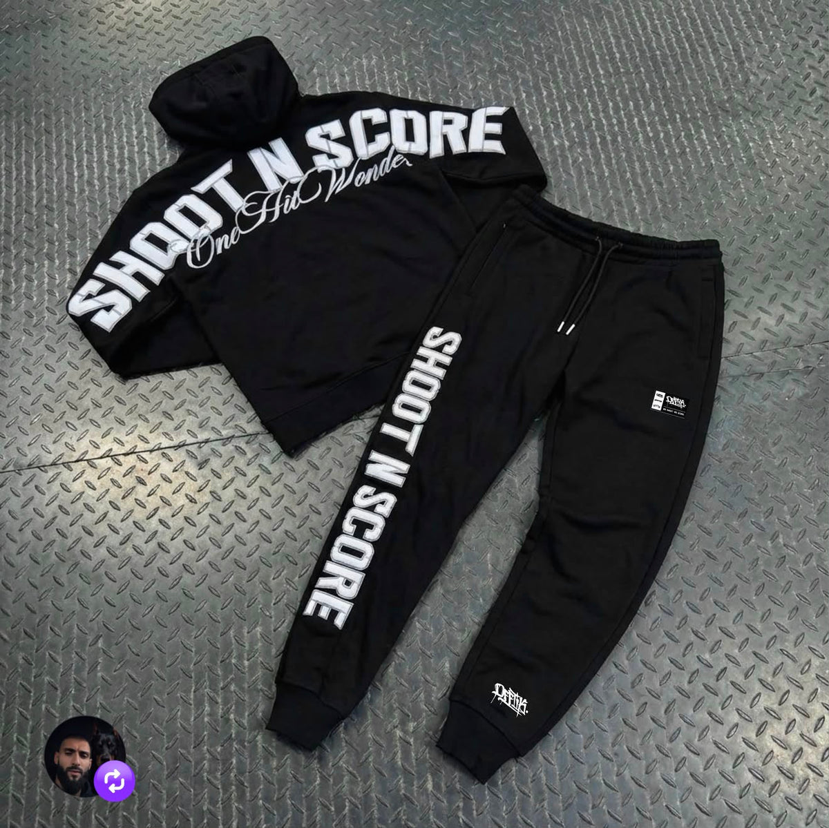 Shoot 'N' Score Trackies Black/White, image 7