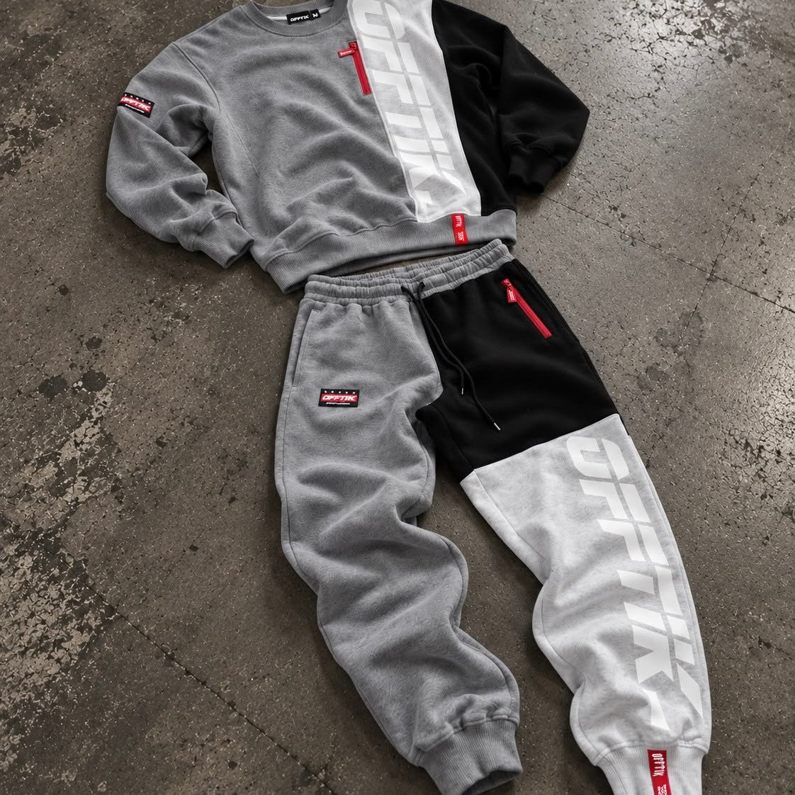 3-Panel Trackies Black/Grey, image 3