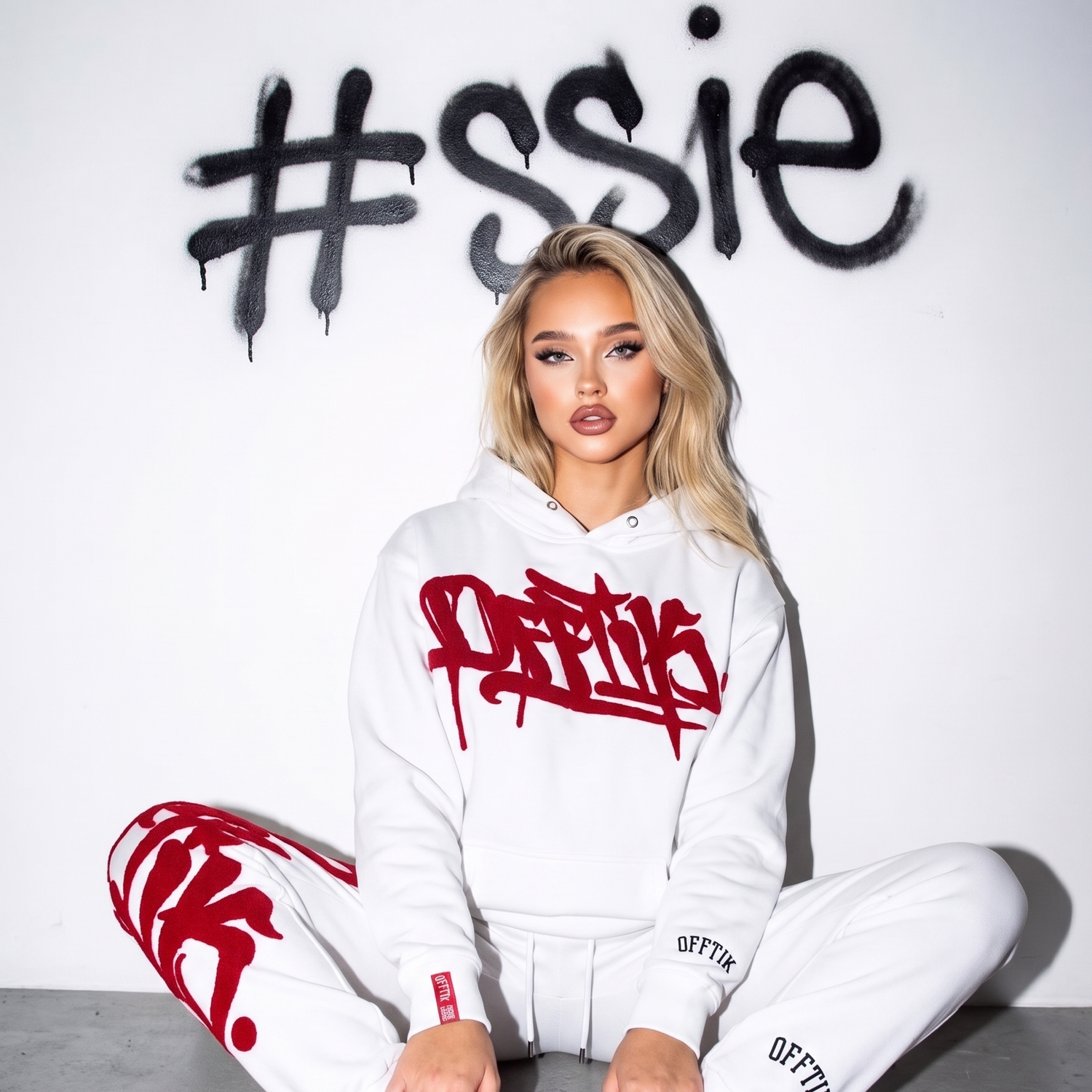 Signature Trackies White/Red