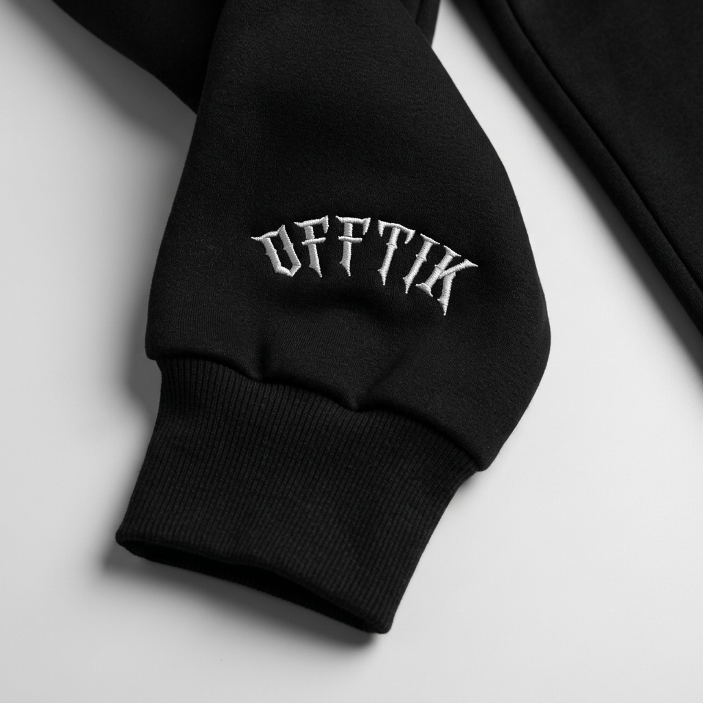 OFFTIK™ Signature Hoodie Black/Grey product detail, image 5