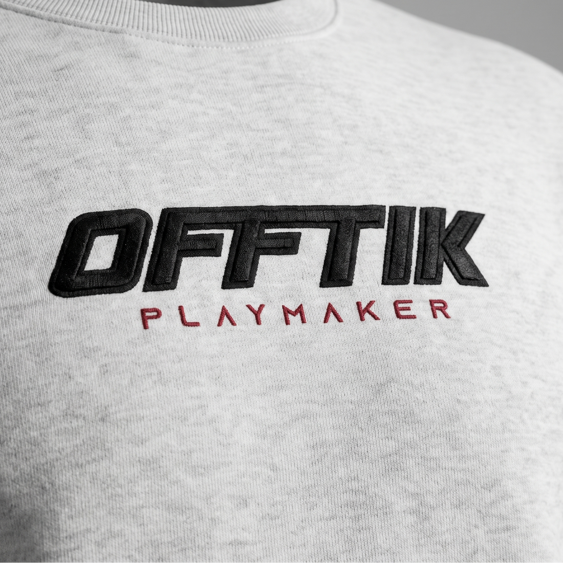 OFFTIK™ Playmaker Crewneck Light Grey/Black product detail, image 7