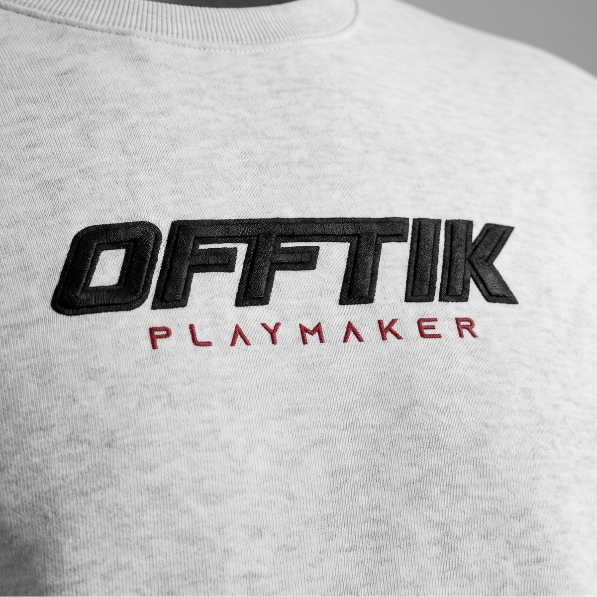 OFFTIK™ Playmaker Crewneck Light Grey/Black product detail, image 7